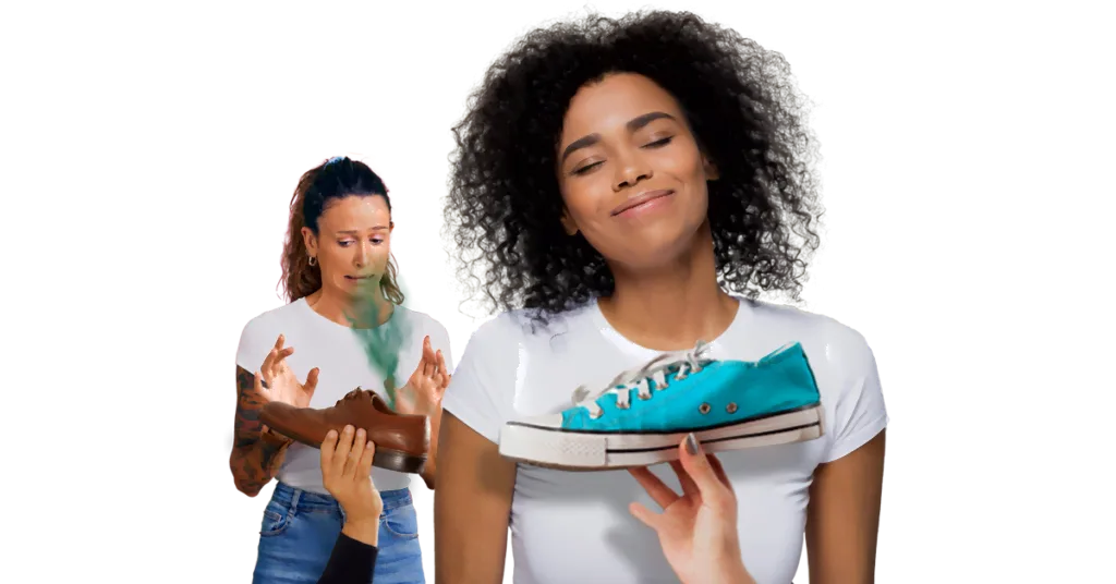 Reactie op stinkende schoenen en frisse sneakers